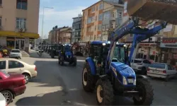 Konya'da çiftçilerden traktörlü protesto