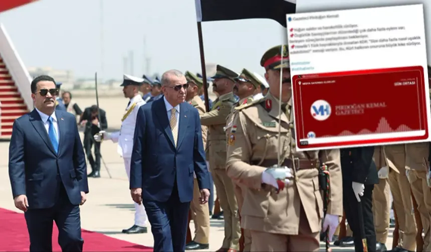 Cumhurbaşkanı Erdoğan'ın tarihi Irak ziyareti PKK destekçilerini panikletti! Asılan Türk bayraklarını hazmedemediler