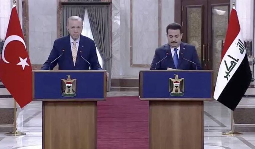 Cumhurbaşkanı Erdoğan, Irak Başbakanı ile basın toplantısı düzenledi