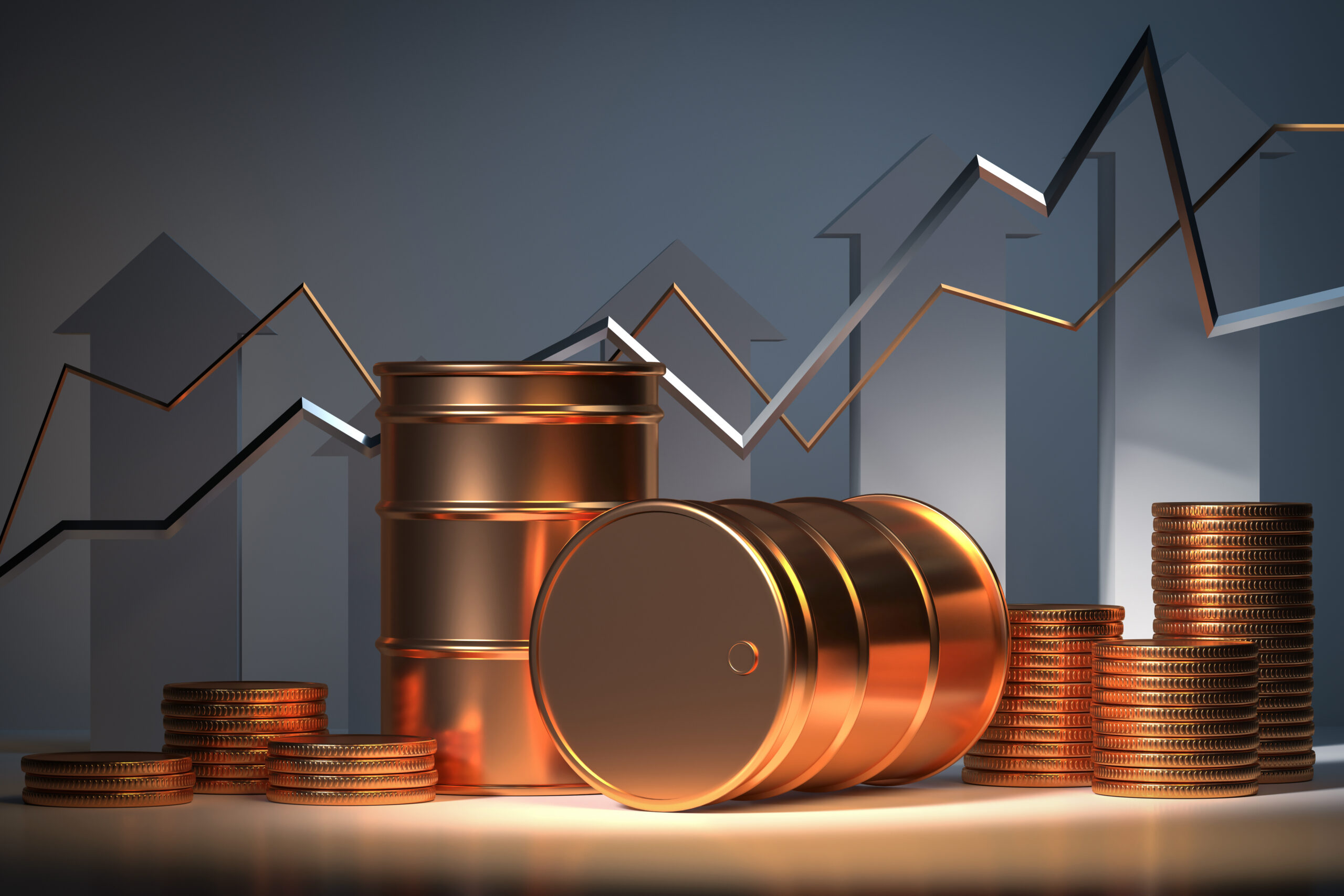 Oil-drums-stacked-coins-with-graph-in-the-background-2-scaled